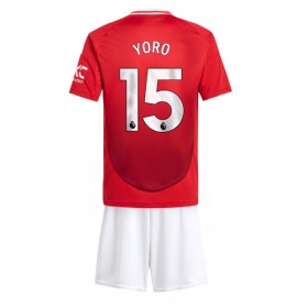 Manchester United Leny Yoro #15 Heimtrikot 2024-25 Kurzarm (+ kurze hosen)